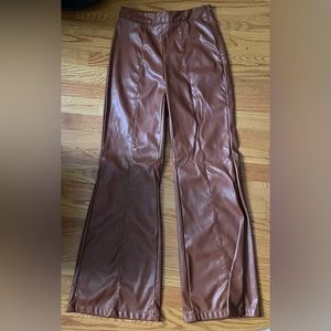 Pleather Pants - Burnt Orange